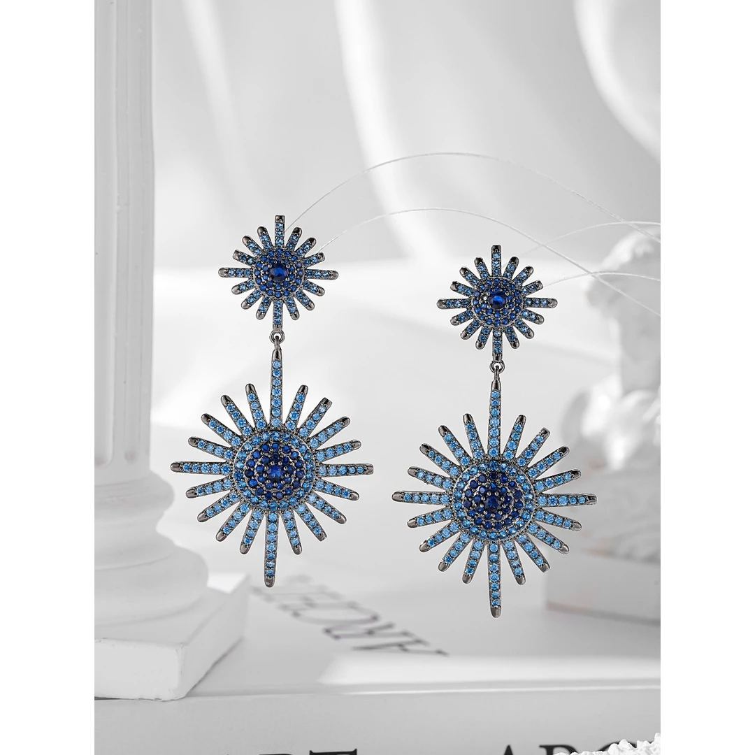 合金合成锆石耳饰 3938高级轻奢时尚宴会小众耳饰