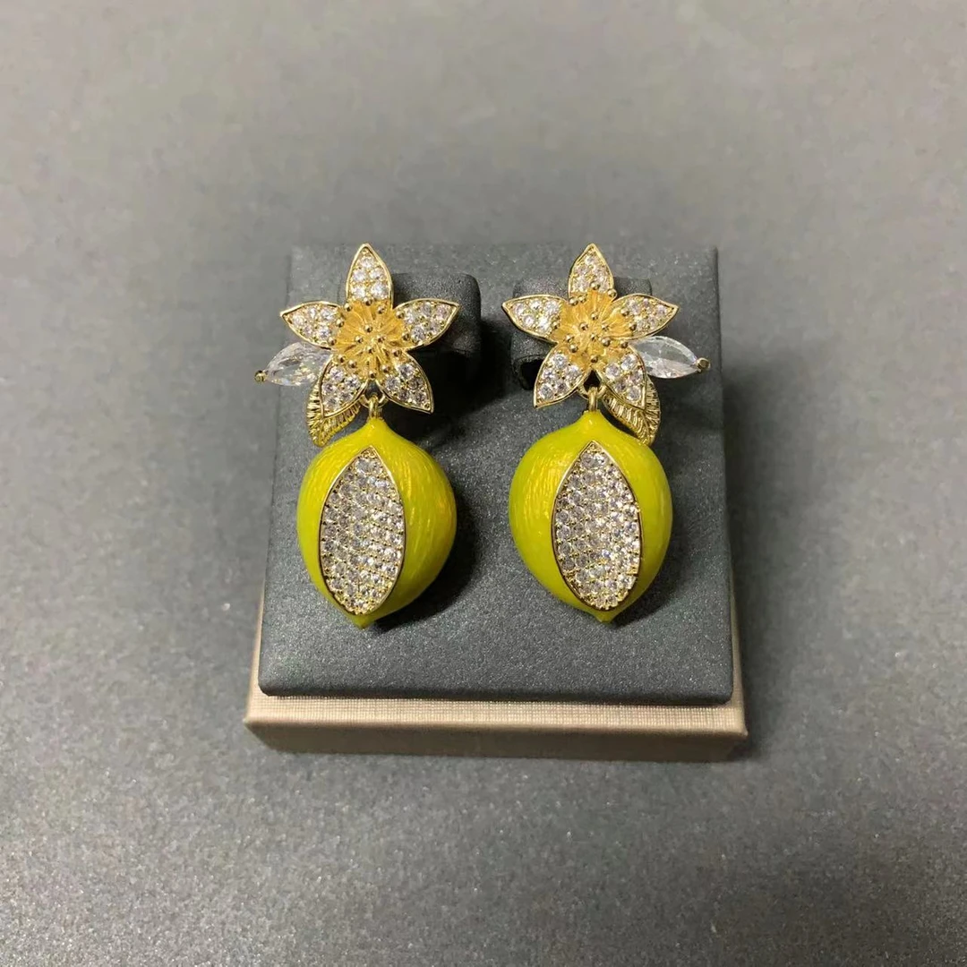 铜合金合成锆石耳饰 4800【芒星】轻奢耳饰