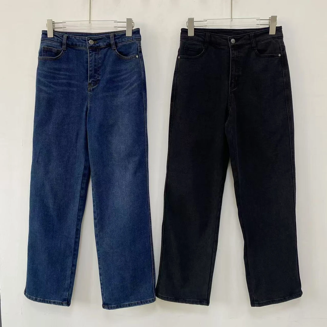 《素来伊女装》加绒秋冬两色弹力牛仔裤