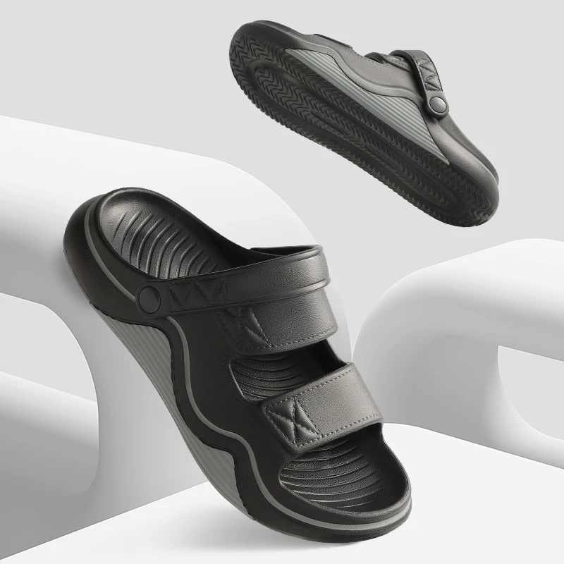 厚底凉拖鞋男款夏季外穿户外透气拖鞋运动开车男士凉鞋防滑沙滩2