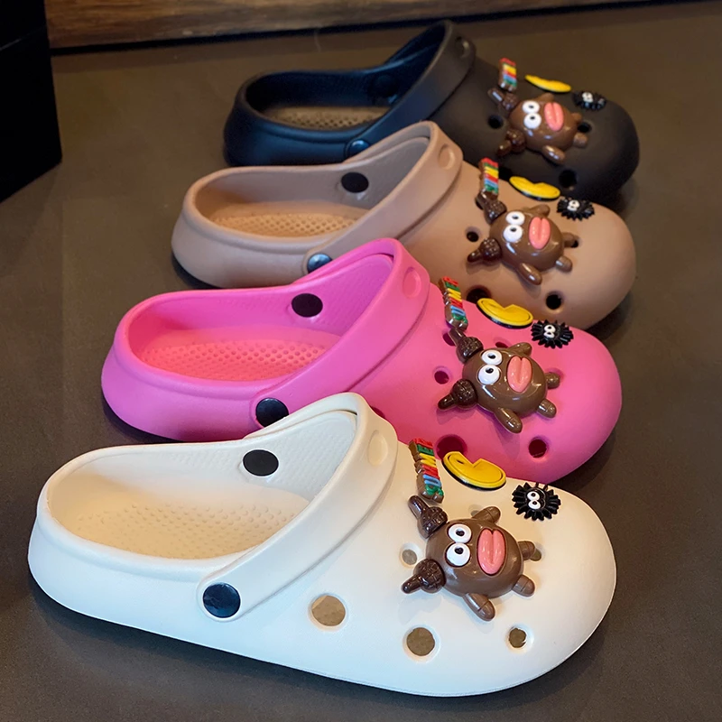 洞洞鞋女款夏季外穿新款厚底防滑沙滩包头情侣卡通学生时尚网红