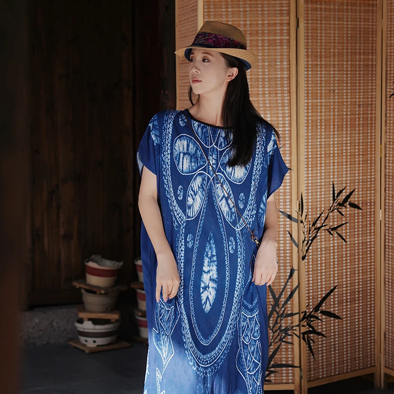 宫佩-民族风新款套衫裙长袍遮肉显瘦百搭女款