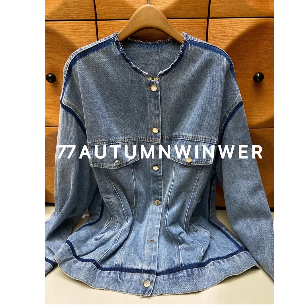 77010 高定牛仔外套宽松大版