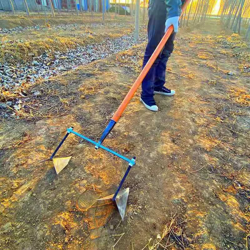 妙创三角锄尖农用锄镐拉锄起垄搂沟开荒种菜施肥神器开沟锄头