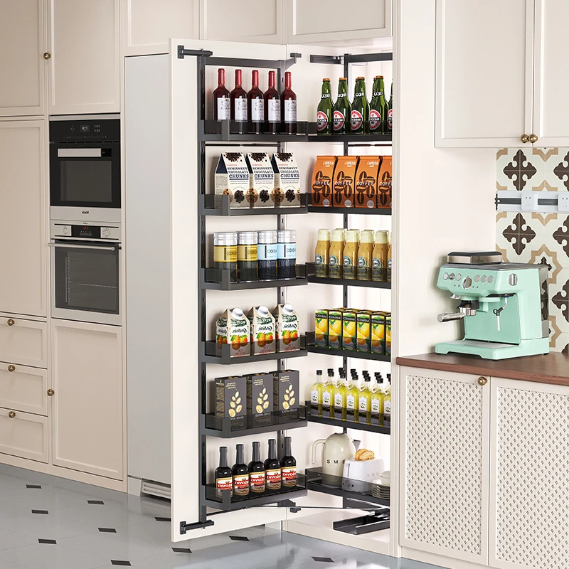 厨房橱柜高柜大怪物开门式联动拉篮零食拉篮零食柜高深篮餐边多层