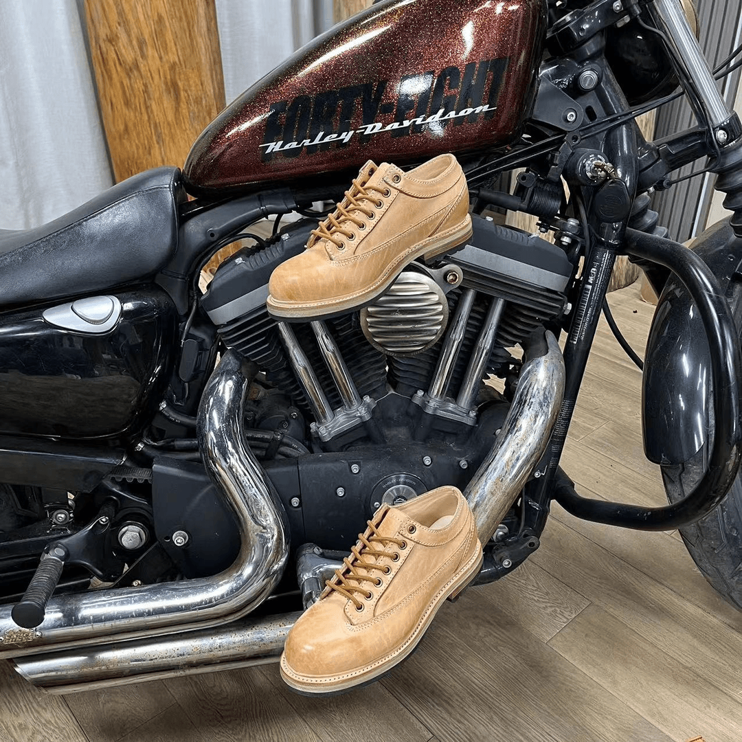 ZZccHH新款短脸低帮15552皮底固特异工艺工装鞋阿美咔叽风潮鞋