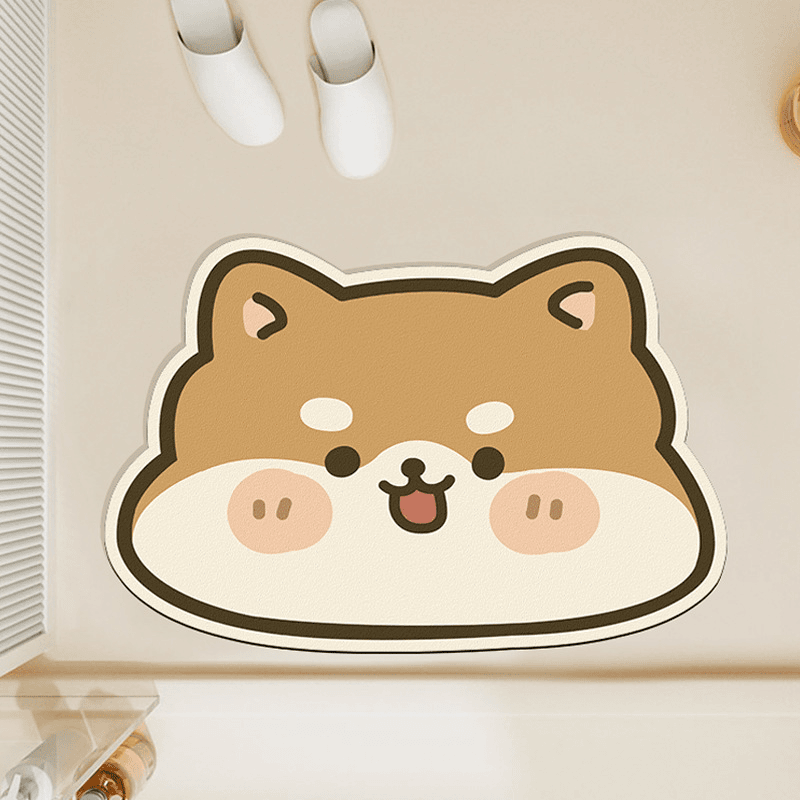 卡通浴室地垫硅藻泥强吸水防滑速干厕所卫生间洗手间门口地毯脚垫