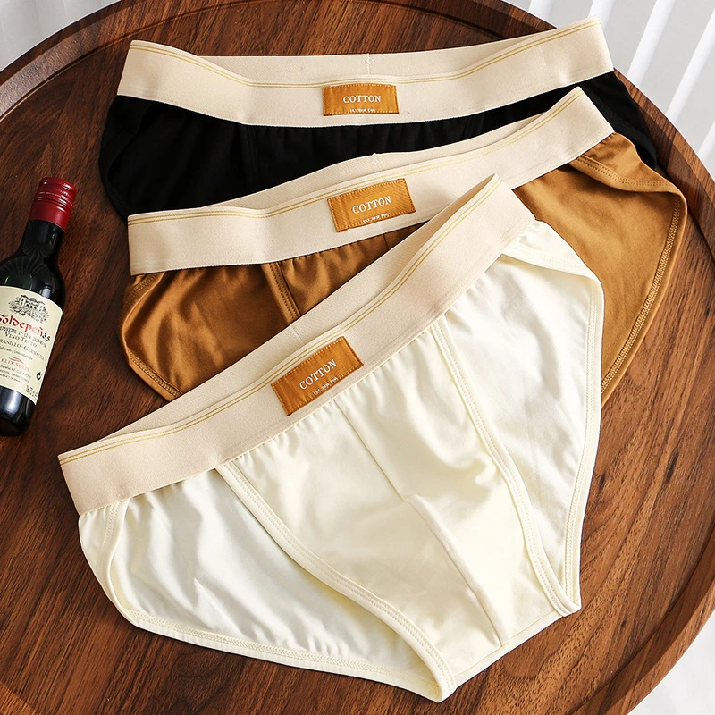 男士内裤男纯棉睡裤舒适透气简约纯色潮流宽松运动青年三角短裤衩