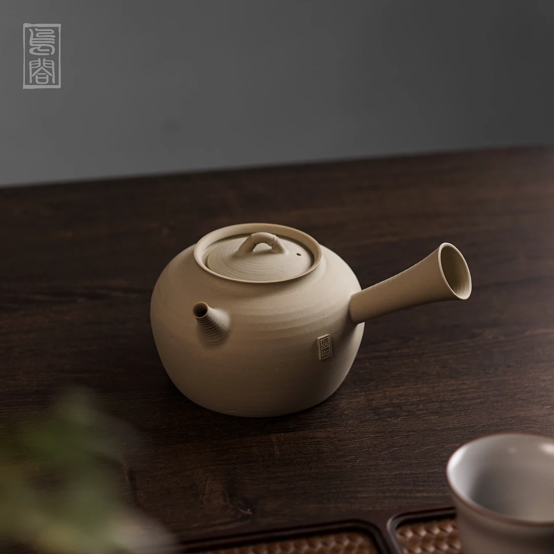 【乌合陶艺】手工潮汕功夫茶茶壶跳跳壶砂铫壶家用白泥复古2-3人