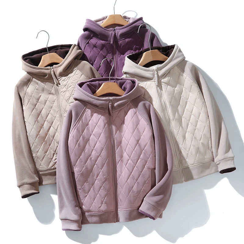 【冬日小太阳】百搭显瘦防风保暖加绒加厚棉衣连帽外套A7447#8578