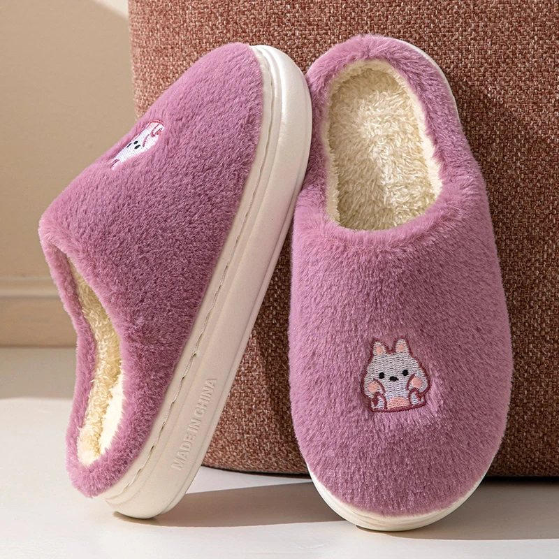 棉拖鞋防滑保暖地板室内棉拖居家秋冬厚底情侣加绒毛拖加厚棉拖鞋