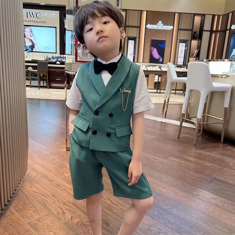 22118绿色马甲套装
