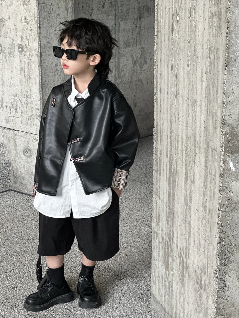 8805宽松潮流帅气韩版春秋休闲复古痞帅港风ins皮衣