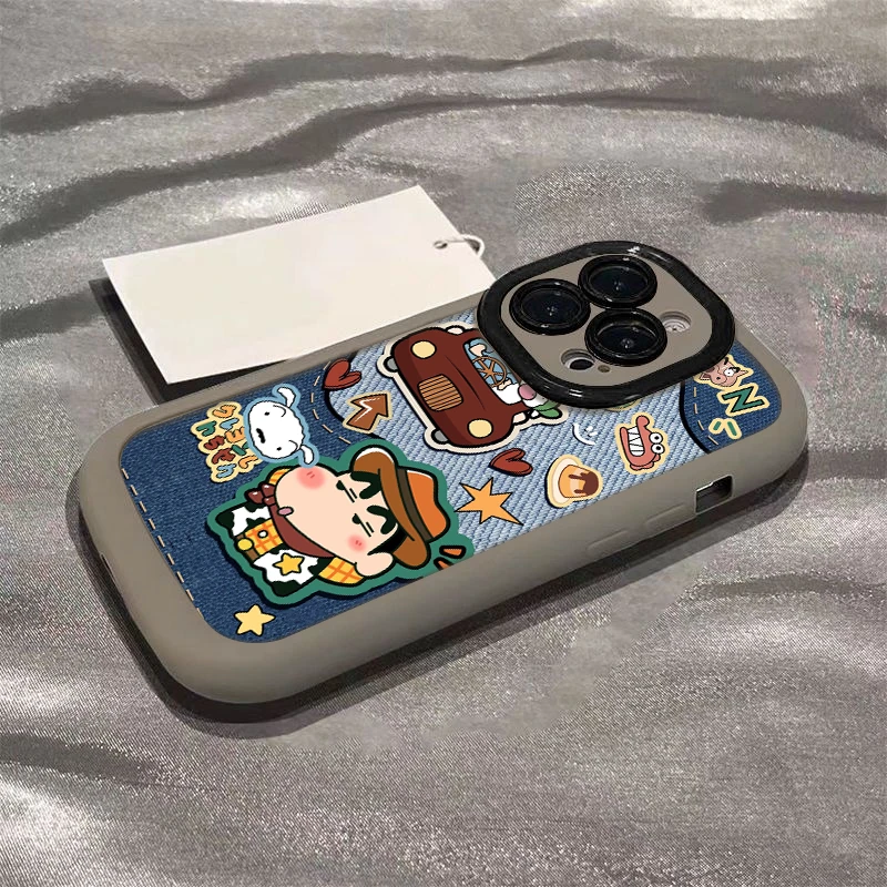卡通西部小新适用iphone15/16promax手机壳苹果13/14全包12/11软7