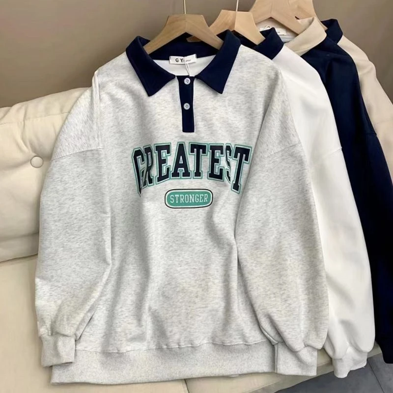 5349大码女装秋装宽松洋气别致卫衣胖妹妹显瘦遮肚子藏肉长袖上衣