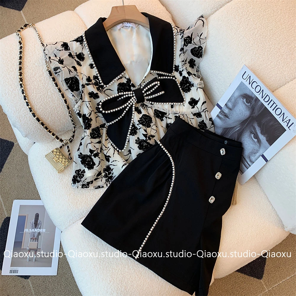 8222夏季2024新款高级感名媛气质减龄设计感短裤女