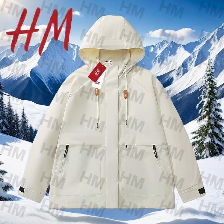 HM【玫瑰同款冲锋衣】百搭情侣冲锋衣户外三合一外套夹克登山服