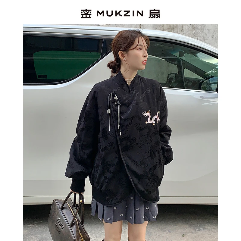 密扇龙年赢龙天下新中式棉服外套M24AB15001001