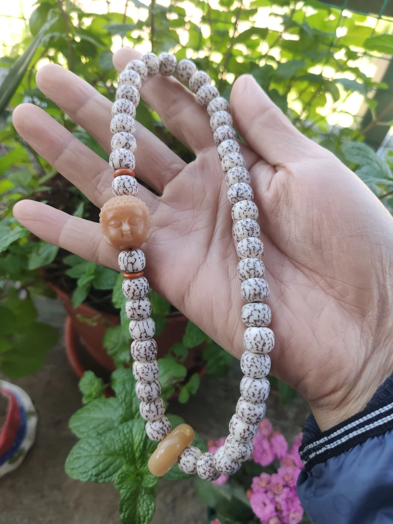 持珠天然血丝菩提子桶珠两圈手串小狮跑环男女款式