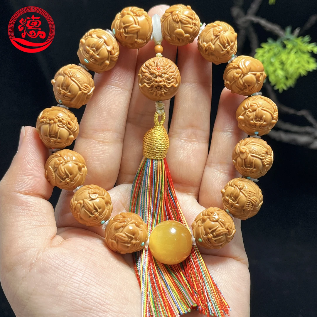 猴头核桃1.5福气龙财（镶嵌）流苏款 手串