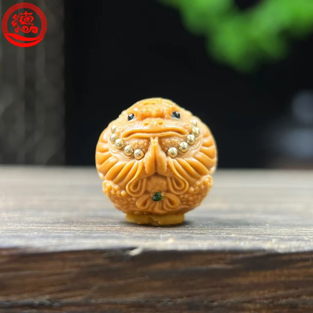 猴头核桃  1.65双手合十金蟾单粒镶嵌款   文玩单粒