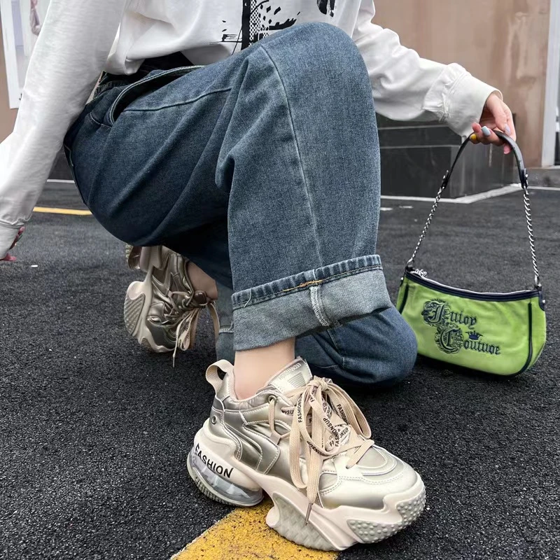 网红时尚百搭潮流港风老爹鞋ins厚底运动鞋增高小个子福音9915