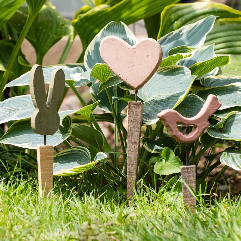 铁艺花插地插园艺装饰工具摆件木质花盆绿植插牌户外杂货花园