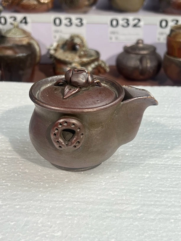 柴烧纯手工细陶宝瓶130毫升做工精致详情看图有兴趣来入手复古