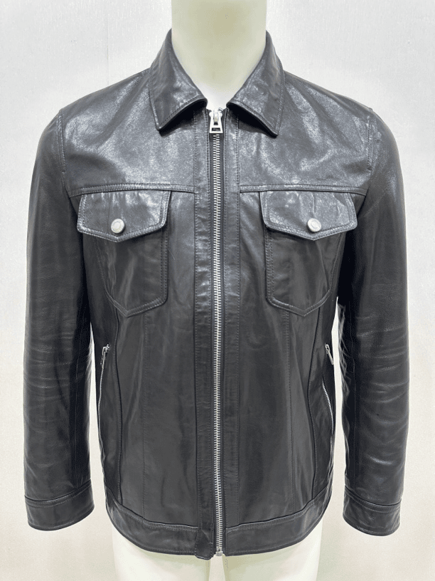 DS【甄选】2024秋季新款男士油蜡山羊皮皮衣休闲时尚潮流百搭经典