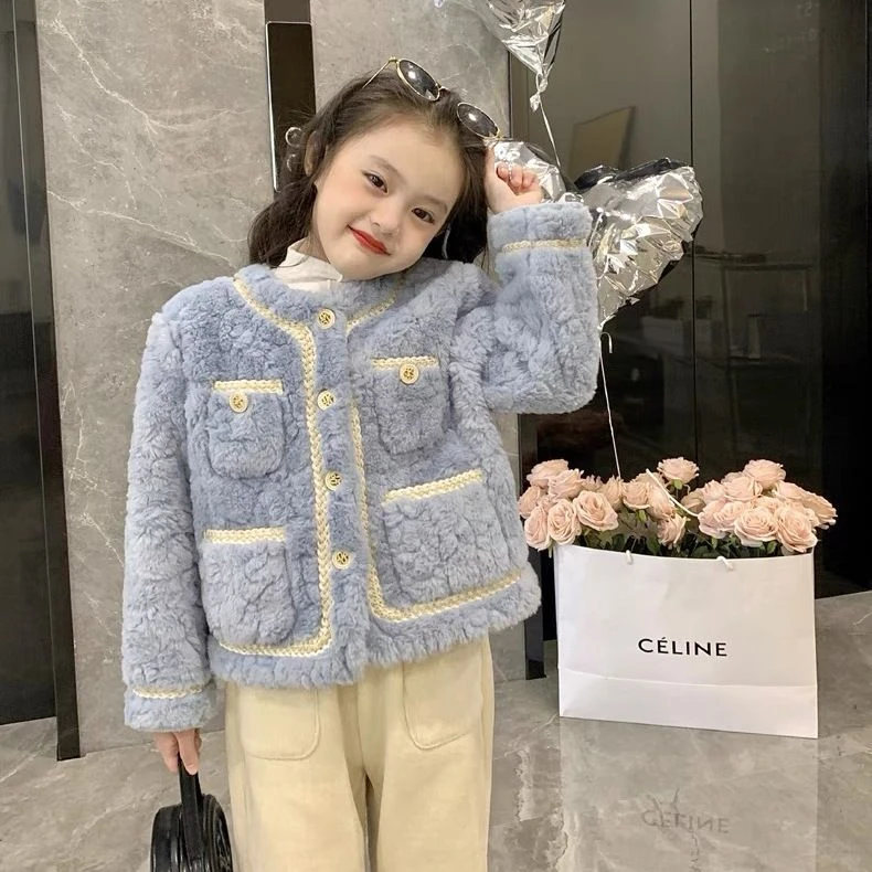 【冬季大促】女童小香风外套2023新款秋冬儿童中大童公主风上衣