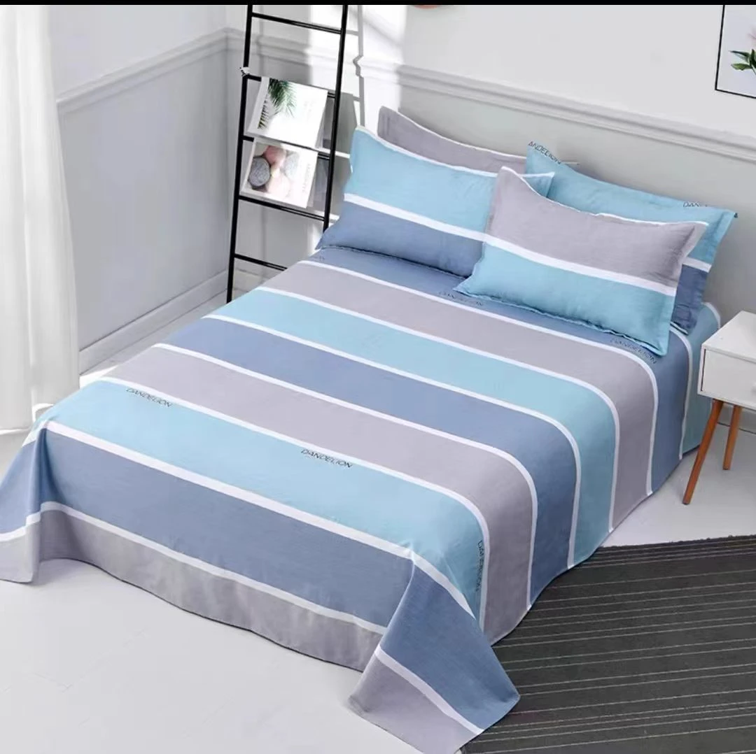 秋冬款加厚100%棉（全棉磨毛）澳绒布料，柔软厚实  蓝色条纹