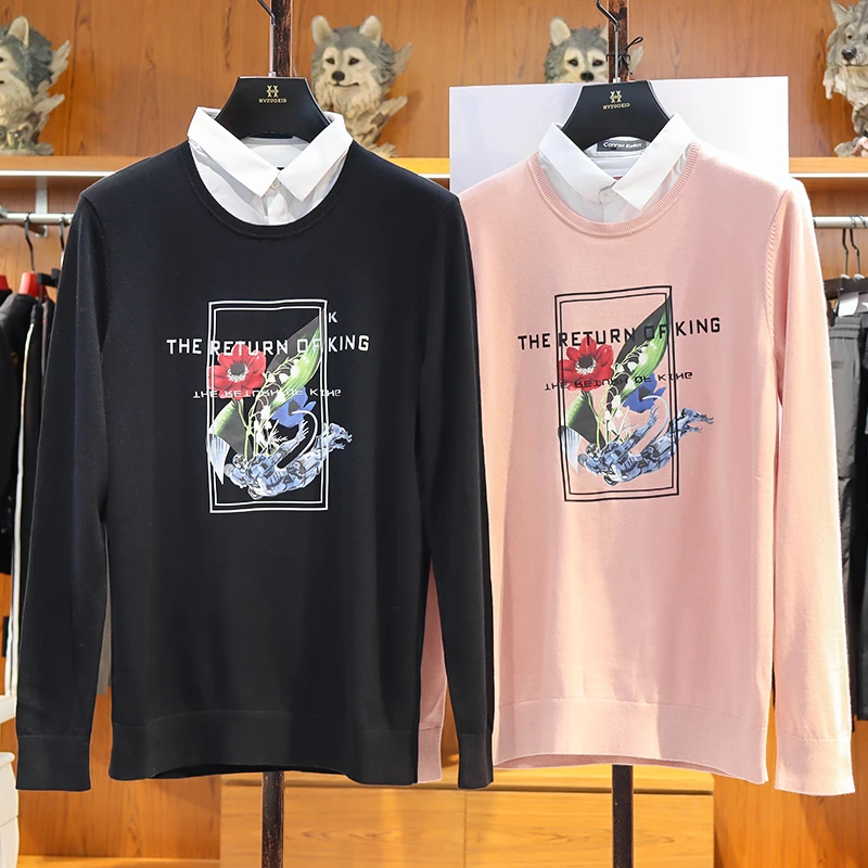 （仅开播每人/1件）限量 出厂80多 男女春秋假两件套头毛衣7601