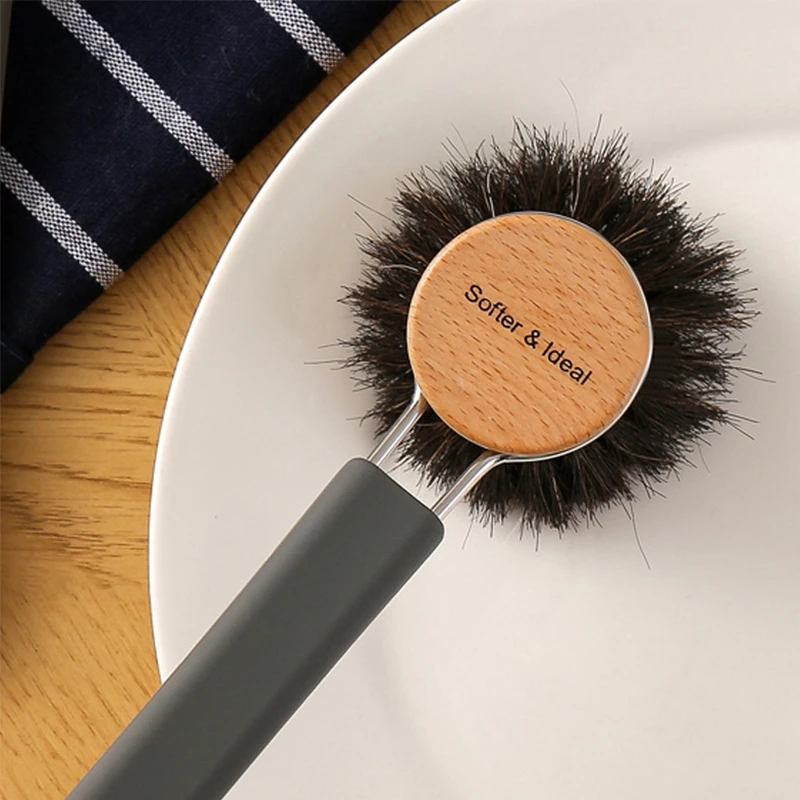 宜卡家居 家用厨房用具清洁吸油不沾油不伤锅具马毛刷锅刷神器