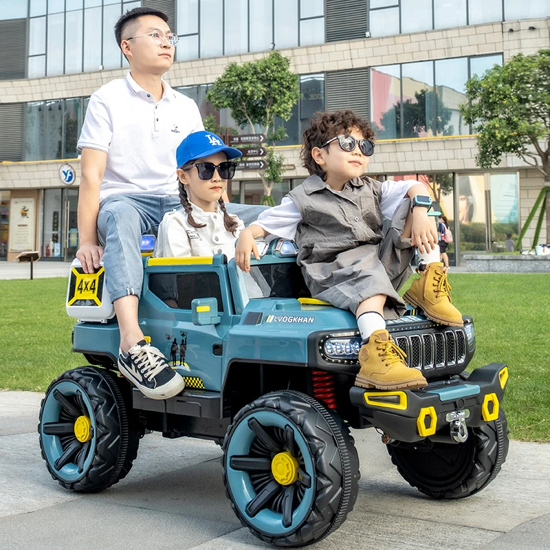 儿童电动车可坐大人四轮遥控汽车音乐充电自驾宝宝四驱玩具车超大
