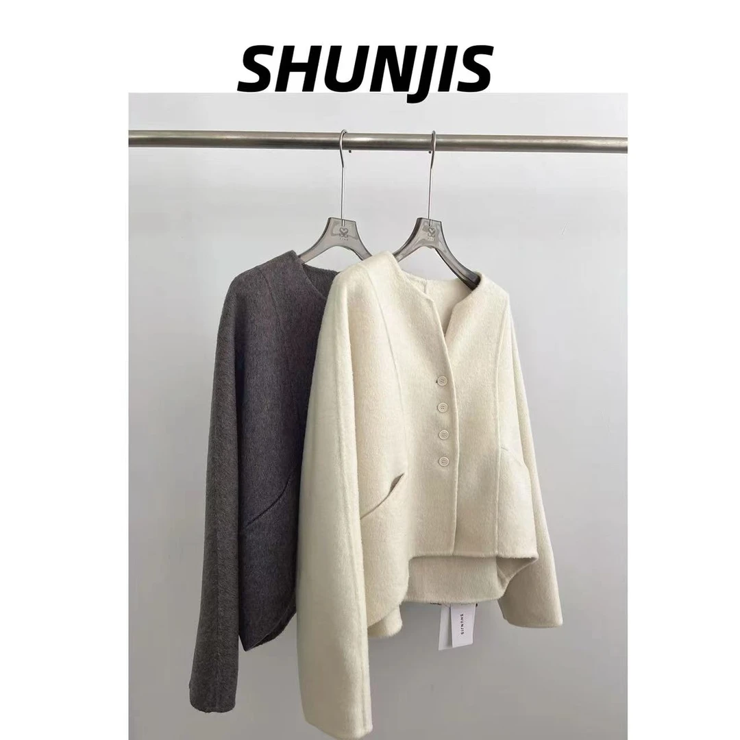 SHUNJIS 心动预警！韩里韩气的廓形短大衣24102475