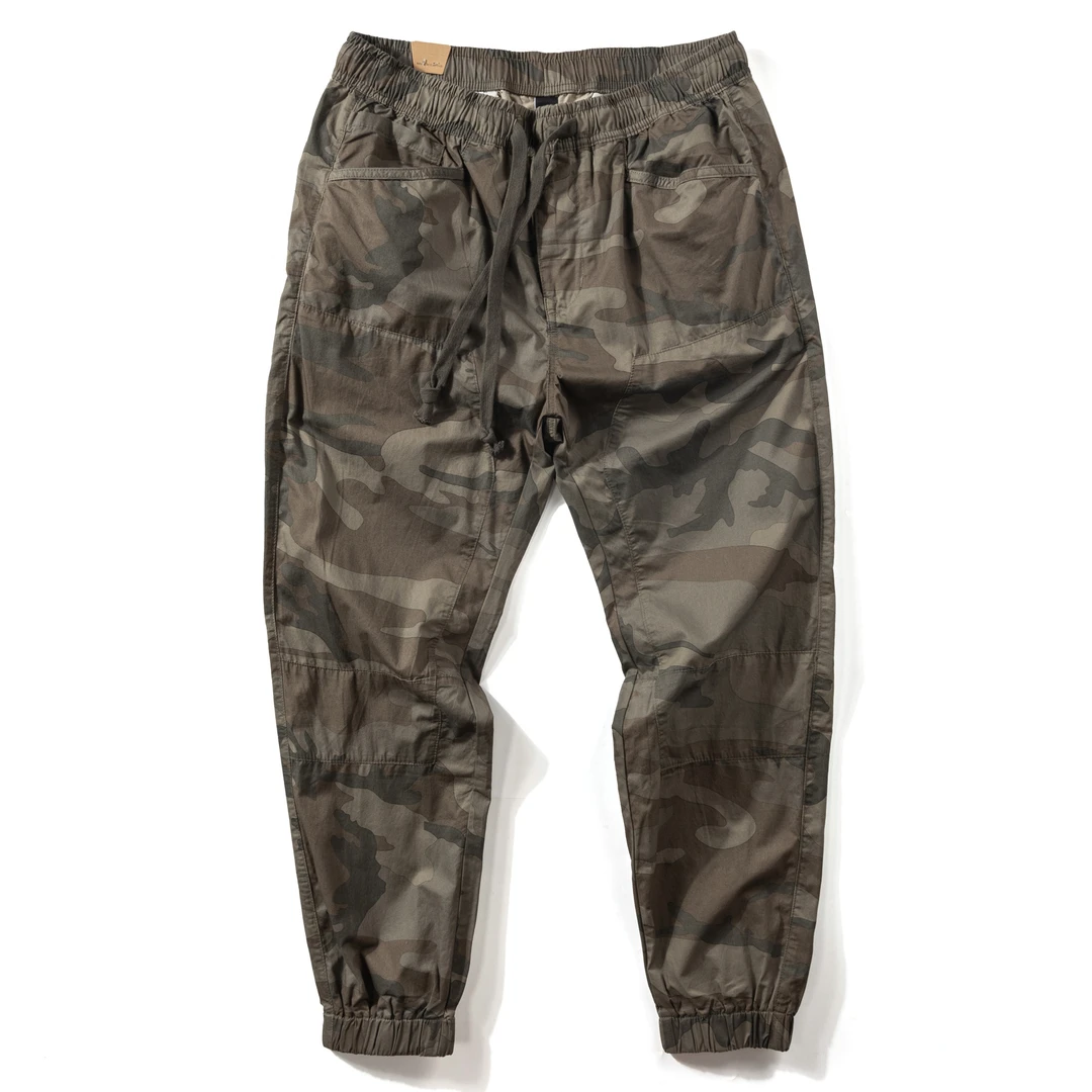 1017轻薄迷彩裤阿美咔叽夏日男士薄款休闲裤水洗抽绳宽松束脚裤男