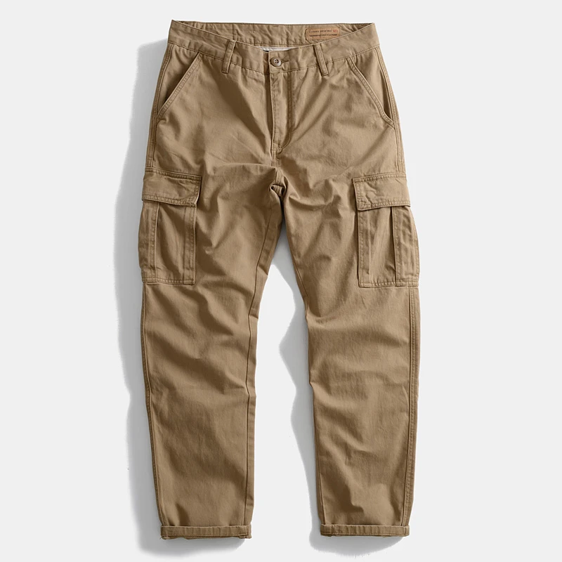 861重磅美式秋冬季男式纯棉宽松工装裤户外直筒休闲裤多袋裤长裤