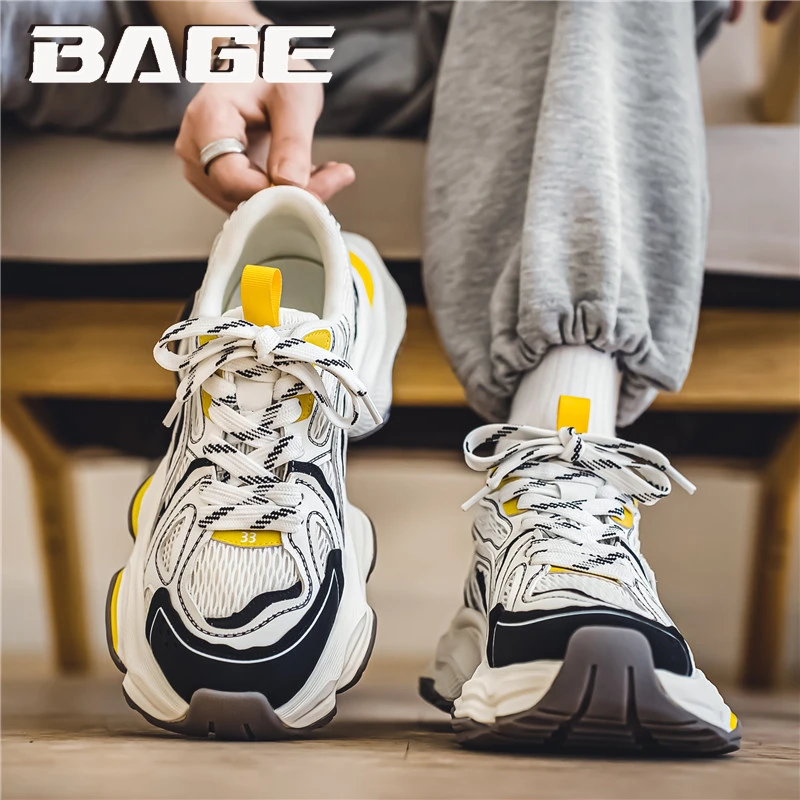 八哥老爹鞋男款冬季2025新款透气网面运动鞋国潮痞帅炸街休闲潮鞋