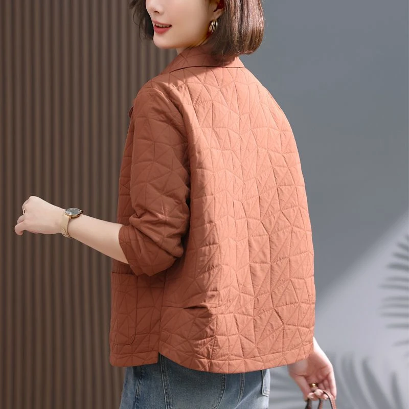 妈妈款棉服爆款2023新款冬季女士轻薄小棉袄短款休闲宽松夹棉外套