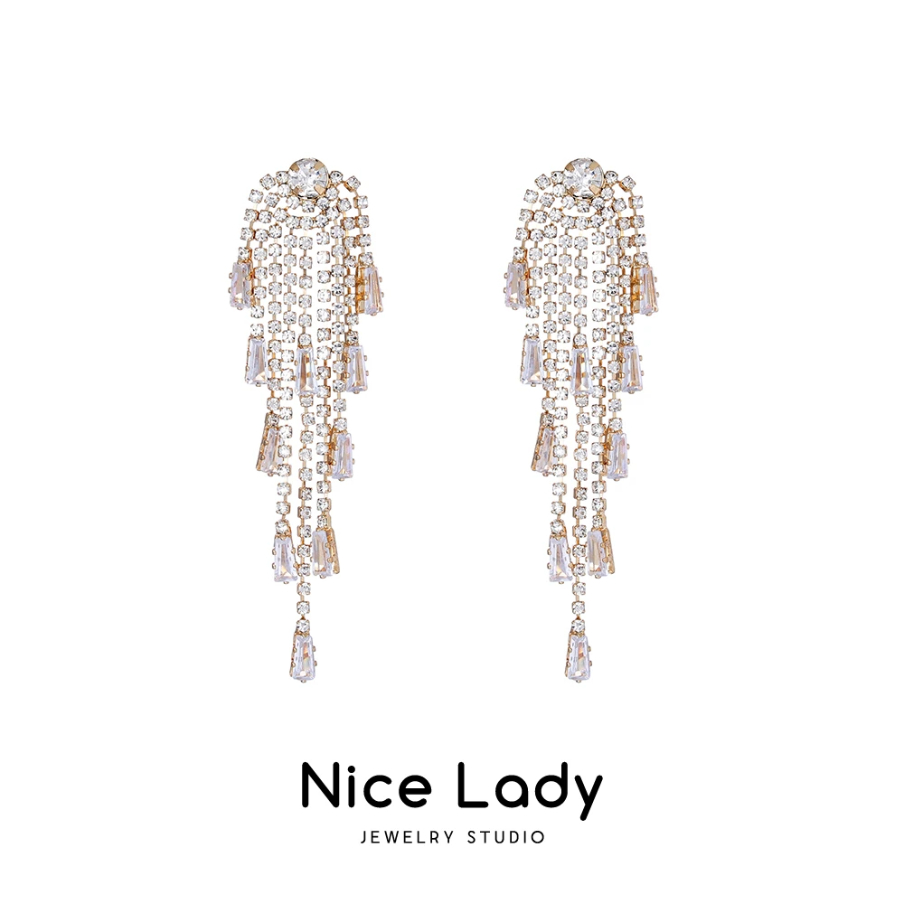 铜合金耳饰 耳环个性新款潮爆款气质复古长款耳坠女流苏耳饰N2068