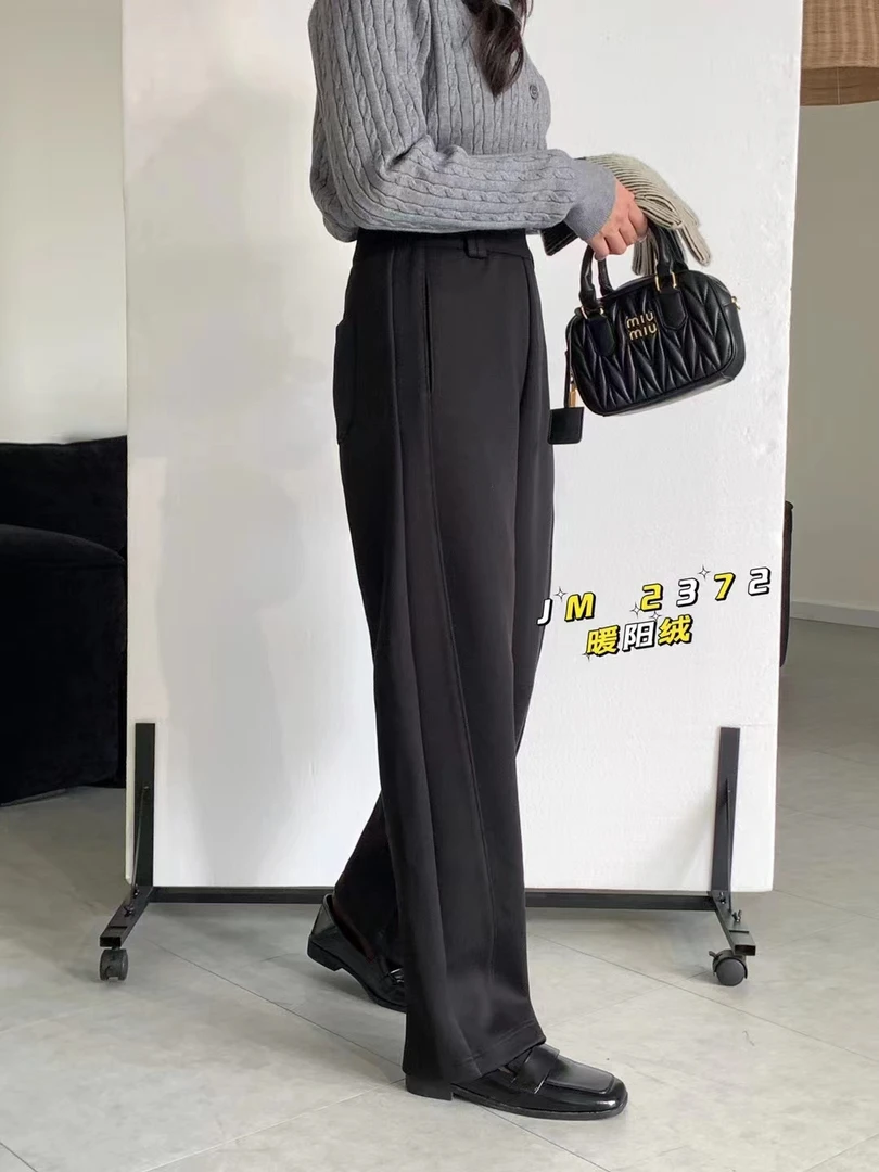 H【窄版小香蕉裤】苼木之-暖阳蜜绒加厚冬款休闲裤女裤2372