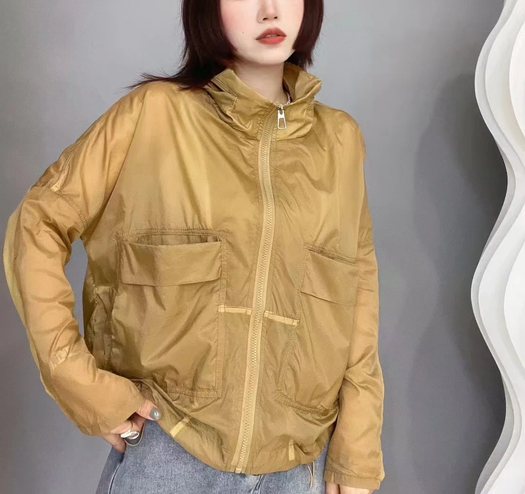 H女隐藏连帽小短款时尚遮阳外套898039