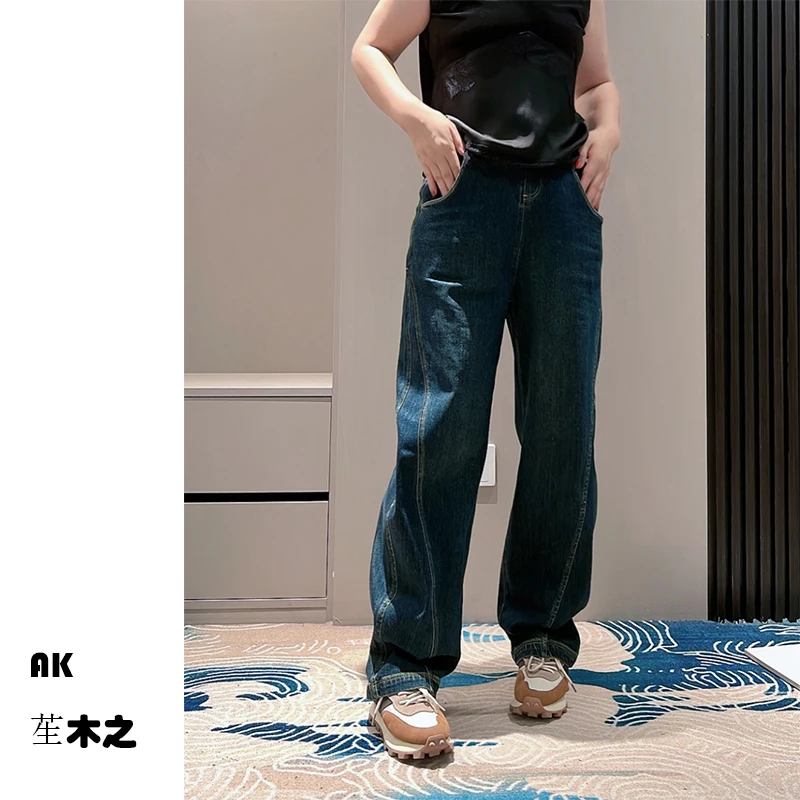 H【小香蕉】苼木之-欧版时尚高腰牛仔裤女休闲裤33127