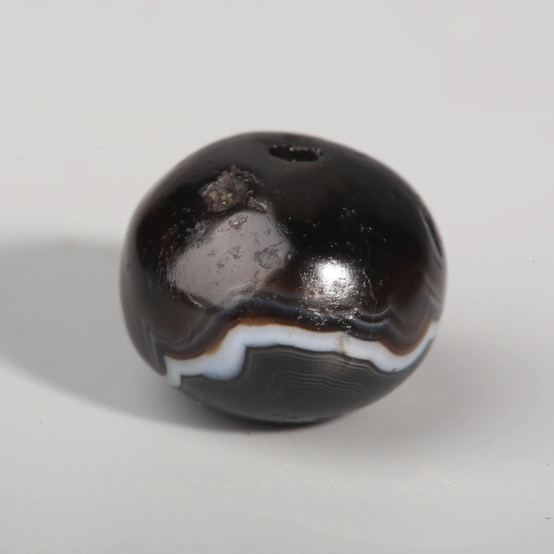 FF23    黑白玛瑙药师珠     12*10mm