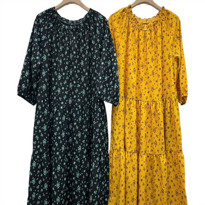 389集合链接女装连衣裙碎花宽松连衣裙气质长袖时尚休闲秋季复古