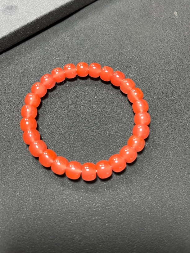 保山南红老型珠手串纯天然