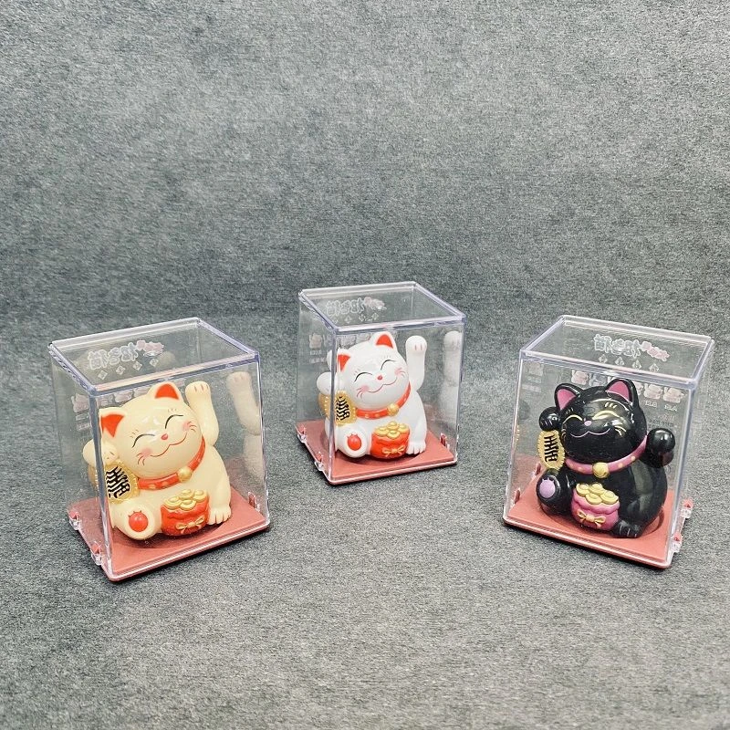 太阳能招财猫车载摆件可爱卡通办公室学生生日礼物少女家居小礼品