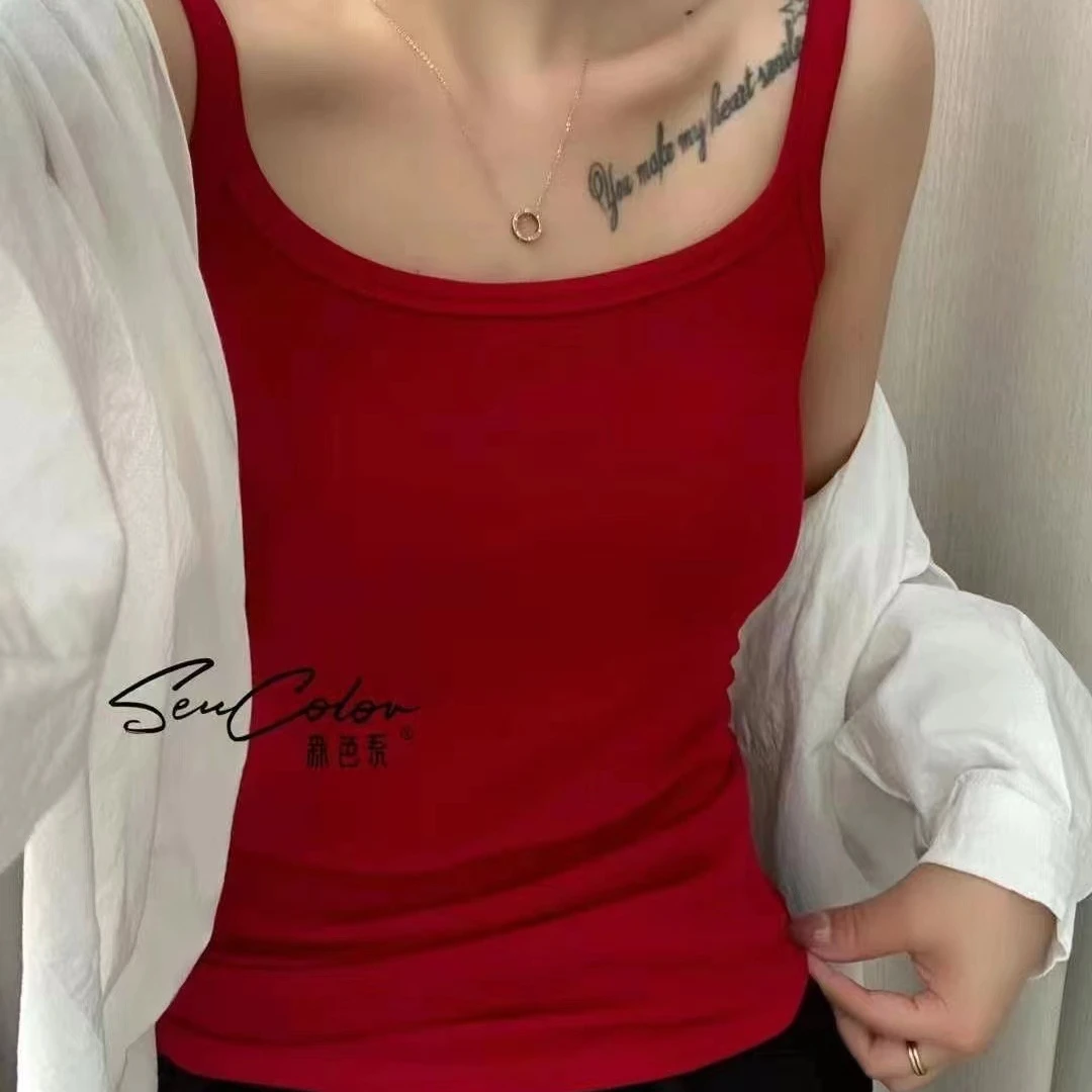 秋冬新款磨毛背心显瘦百搭复古修身经典通勤运动瑜伽时尚休闲美背