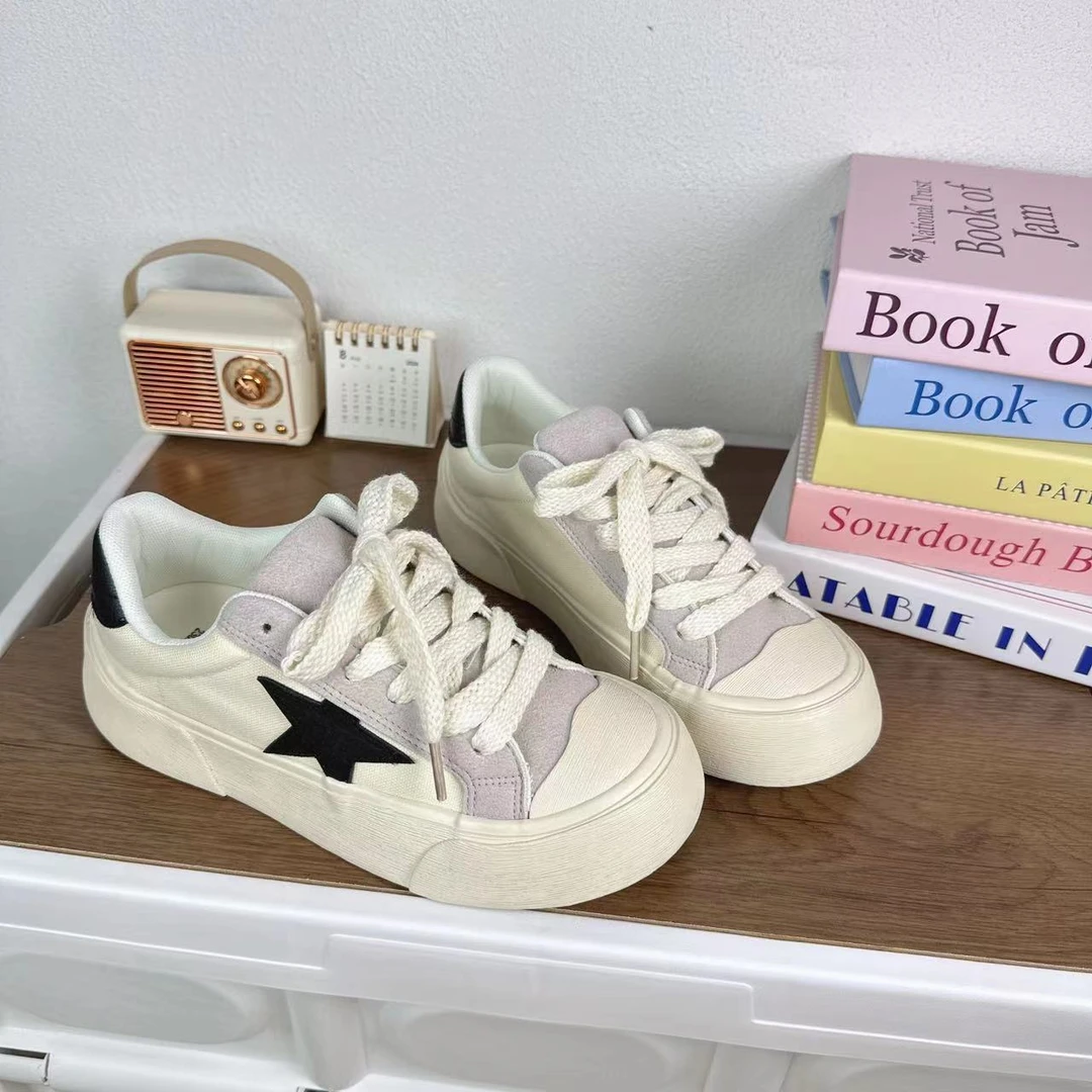 宛吟女鞋【派大星】新款低帮百搭帆布鞋女韩版学生小众潮流b-9131