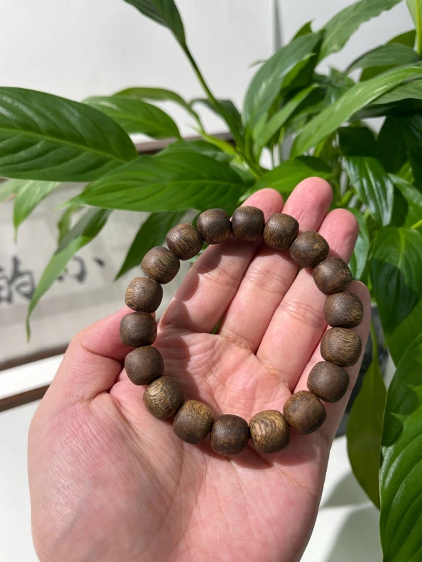 一代苗 11克 老型珠 12mm/18颗 高结油 国香 莺歌绿奇楠 沉香